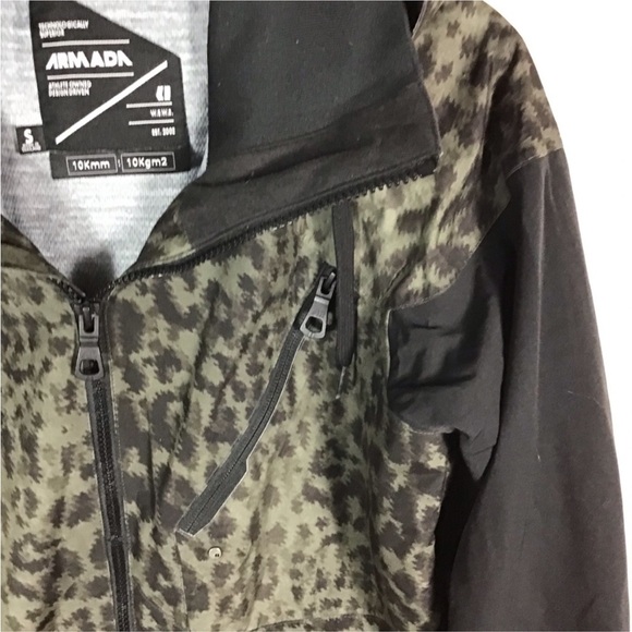 Green and Black Leopard Print ARMADA Ski / Snowboard Jacket - Picture 8 of 11